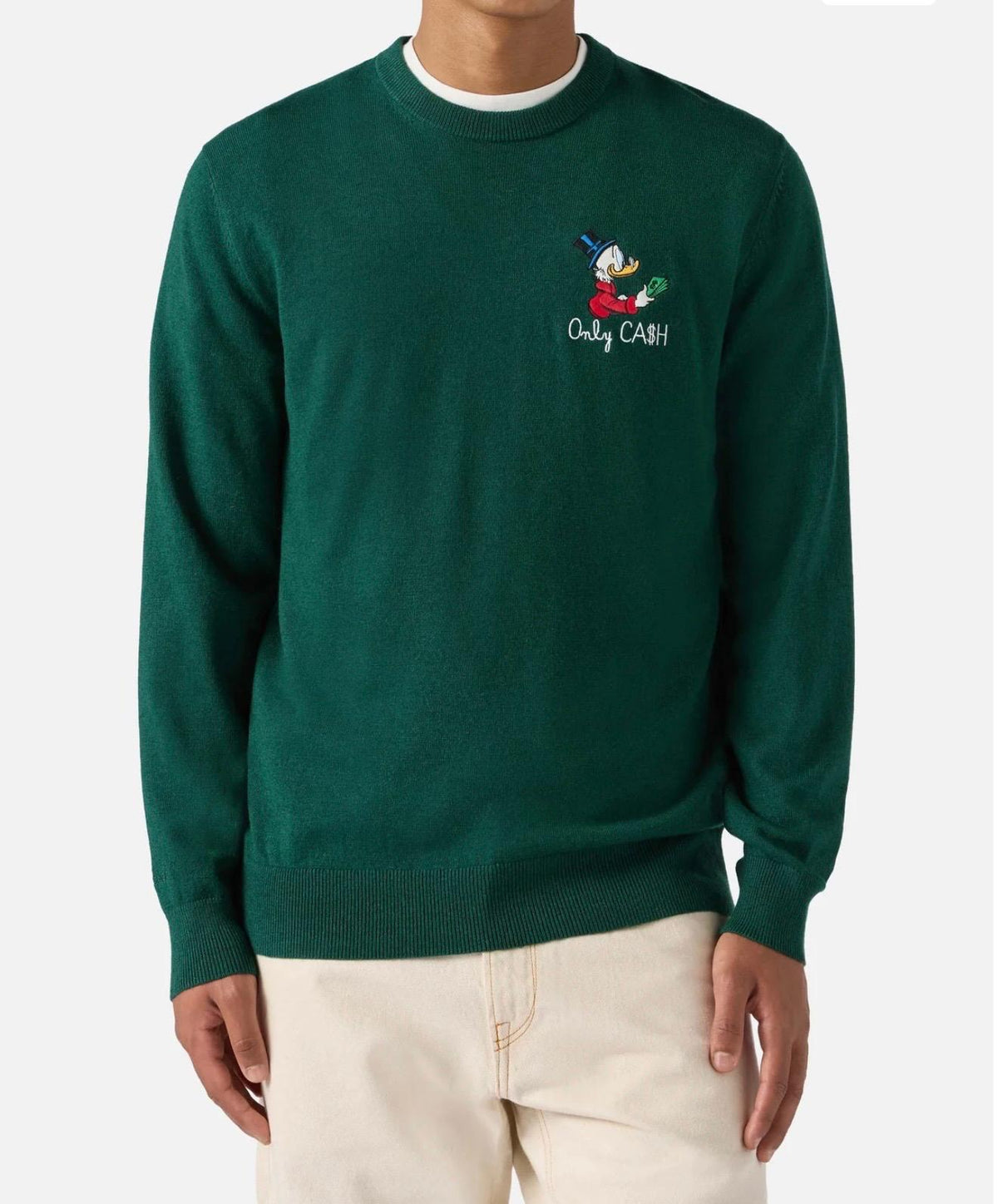 Maglione MC2 Saint Barth Heron Light verde bosco Zio Paperone